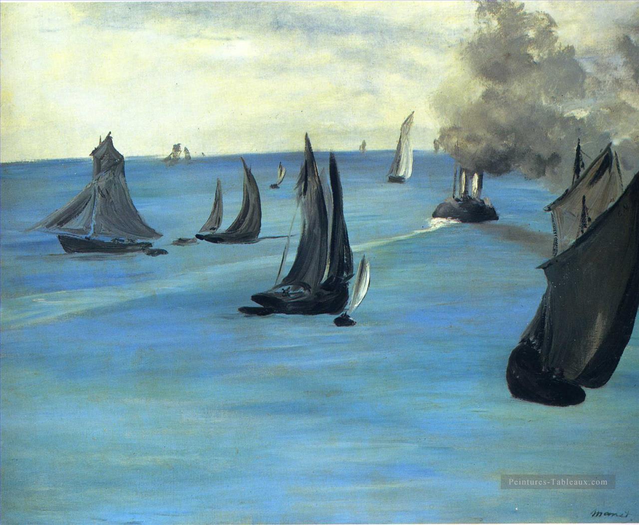 La plage de Sainte Adresse réalisme impressionnisme Édouard Manet Peintures à l'huile